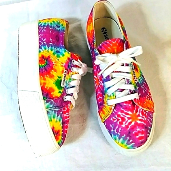 Superga Tie-Dye Platform Shoes - Multicolor - Picture 1 of 9